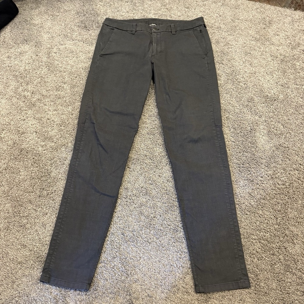 Lululemon Slim Commission Pant Mens 33 Greige Gray Stretch Tech 33x32 LM5ABYS